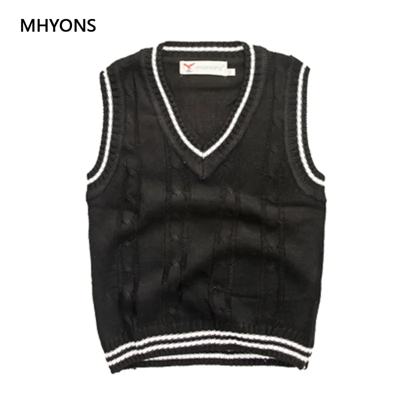MHYONS 2018 детский пуловер для мальчиков вязаный жилет пальто модный школьный стиль