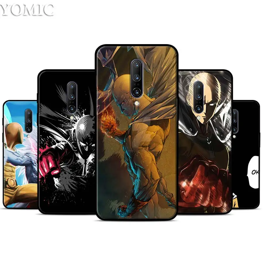 One punch man Saitama Silicone Case for font b Oneplus b font font b 7 b