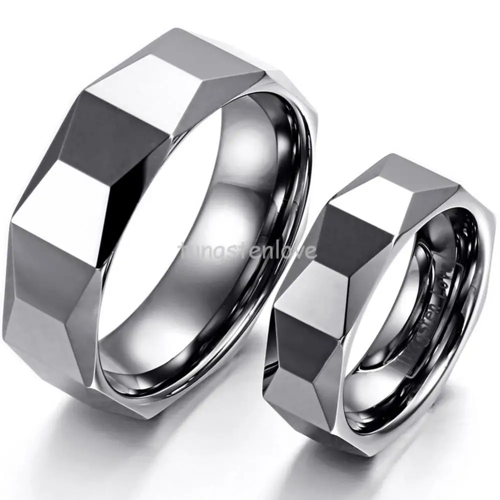 Cobalt Grooved Center Polished Shiny Beveled Edge 7mm Wedding Band Ring 12 Size