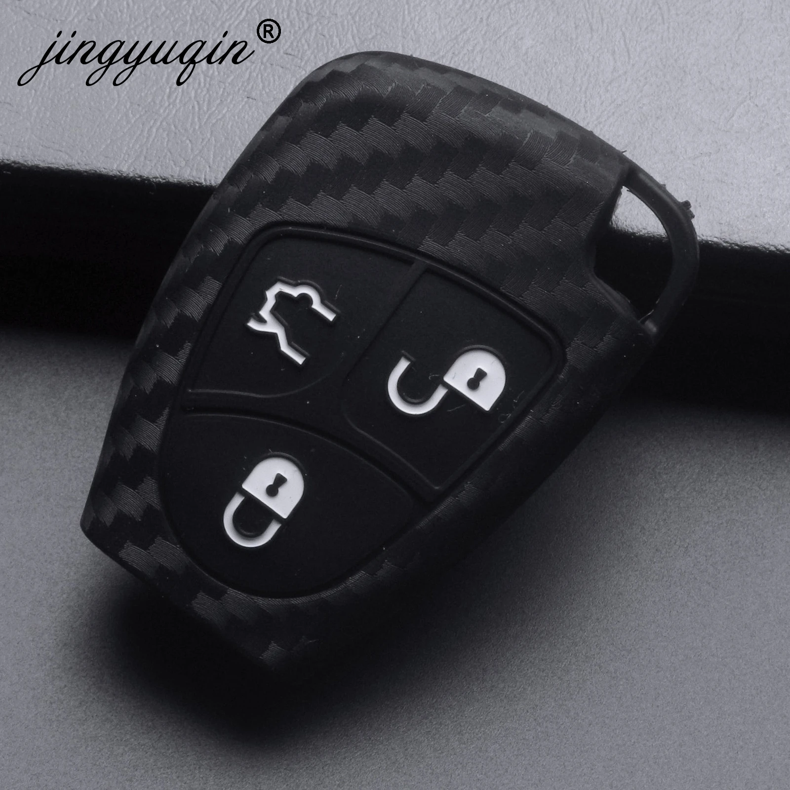 Jingyuqin 3/4 кнопочный силиконовый чехол с дистанционным брелоком для Mercedes Benz B C E ML S CLK