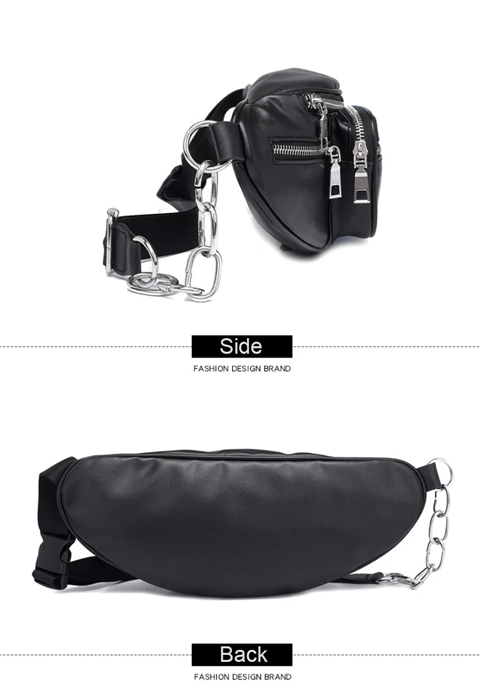 Waist Packs PU Leather Waist Bag Fashion Women Pouch Fanny Pack Men Belt Chest Bum Bags Money Nerka Heuptas Mobile Phone Pochete (6)