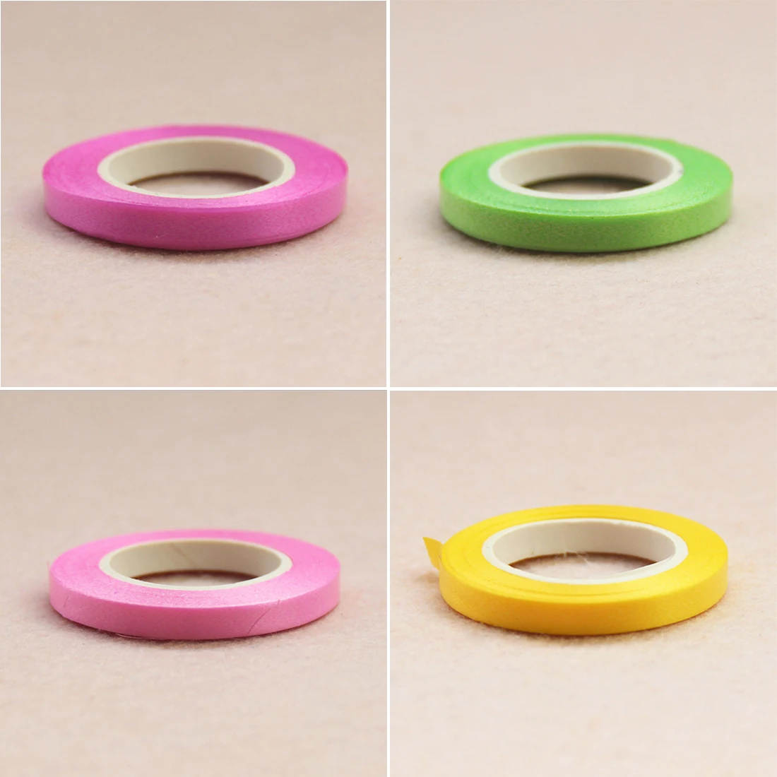 5PCS 0.5cm*10m Double Face Plastic Balloon Ribbon Roll Solid Color Party Supply