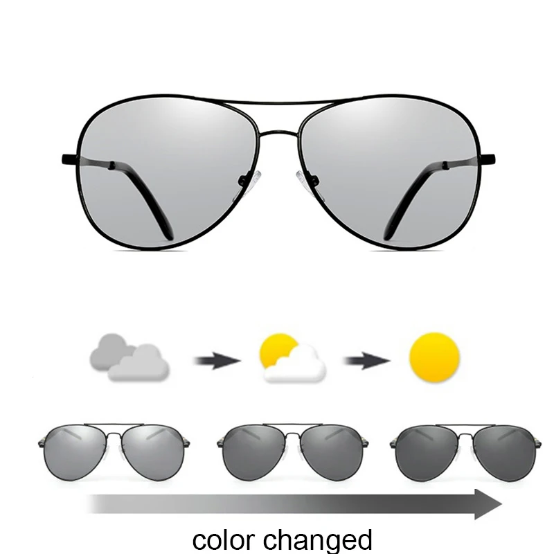 Новинка, фотохромные солнцезащитные очки для вождения, мужские Поляризованные светящиеся солнцезащитные очки-хамелеоны для мужчин, oculos de sol masculino