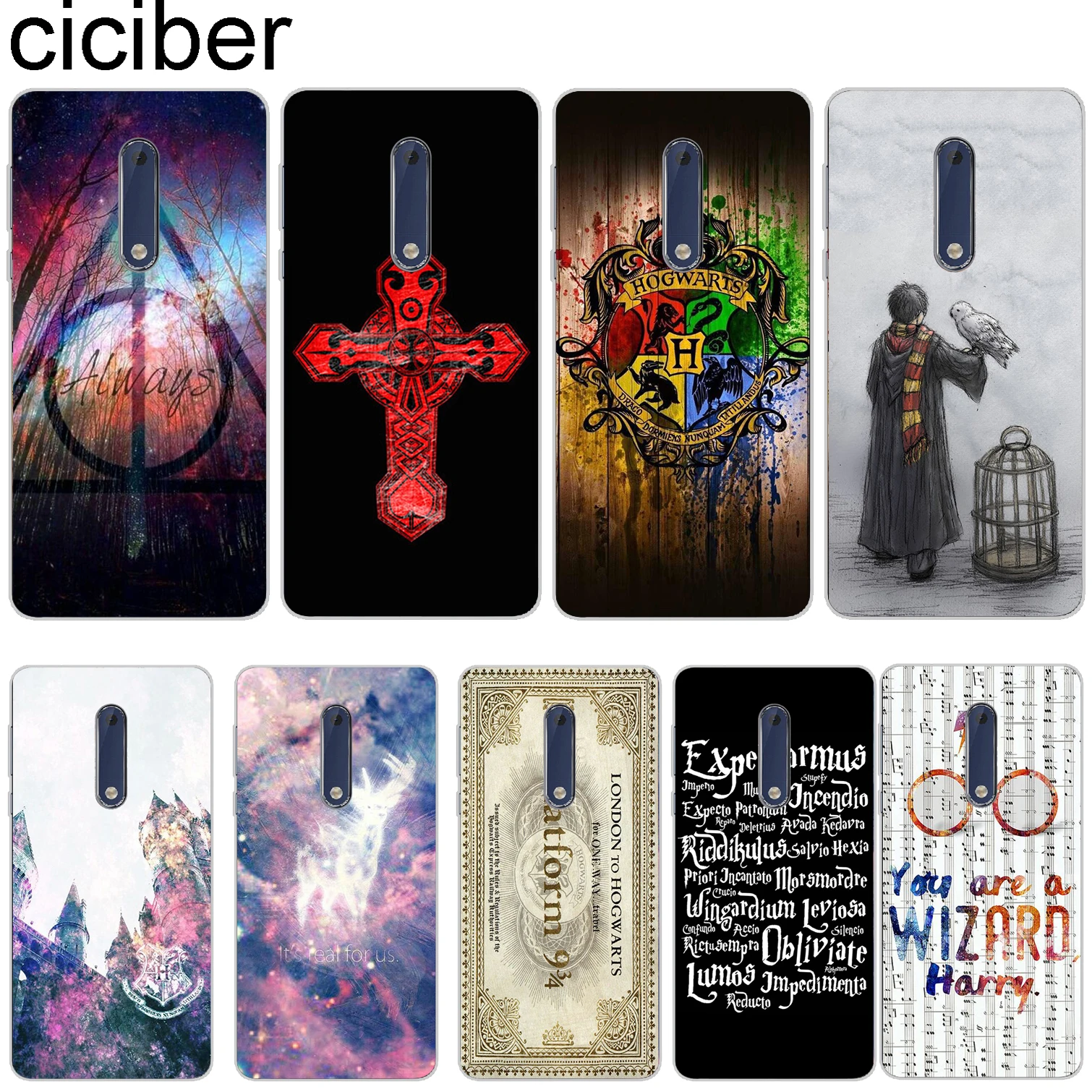 

ciciber For Nokia 8 7 7.1 6 6.1 5 5.1 3 3.1 2 2.1 1 Plus Sirocco Soft Phone Cases Cover Clear For Nokia X7 X6 X5 X3 Harry Potter