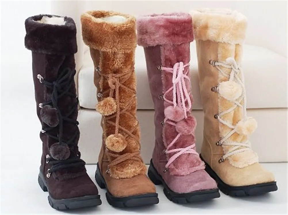 de inverno mulher zíper botas de joelho