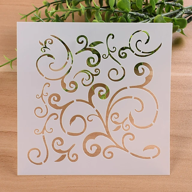 Floral stencil for painting walls