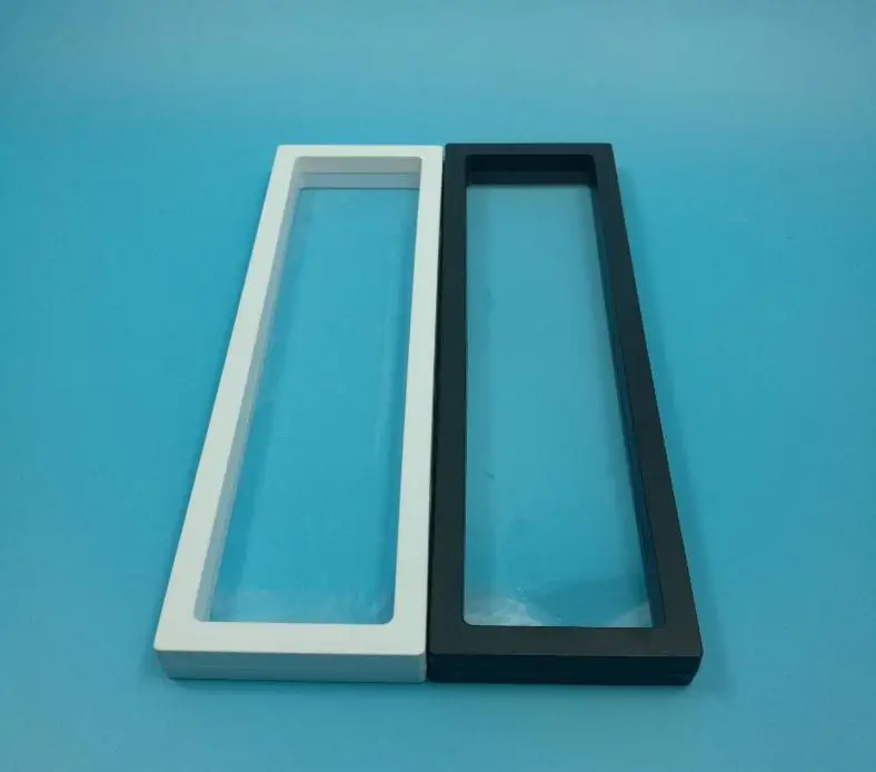 Cheap 240pcs 300*90*20mm Clear PET Membrane box Holder Floating Display Case Earring Gems Ring Jewelry Suspension Packaging Box SN141 2