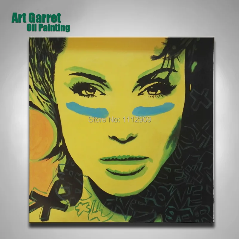 

Free Shipping Handmade Colourful Pop art oil paintings on Canvas Modern wall Art For Living room cuadros decorativos