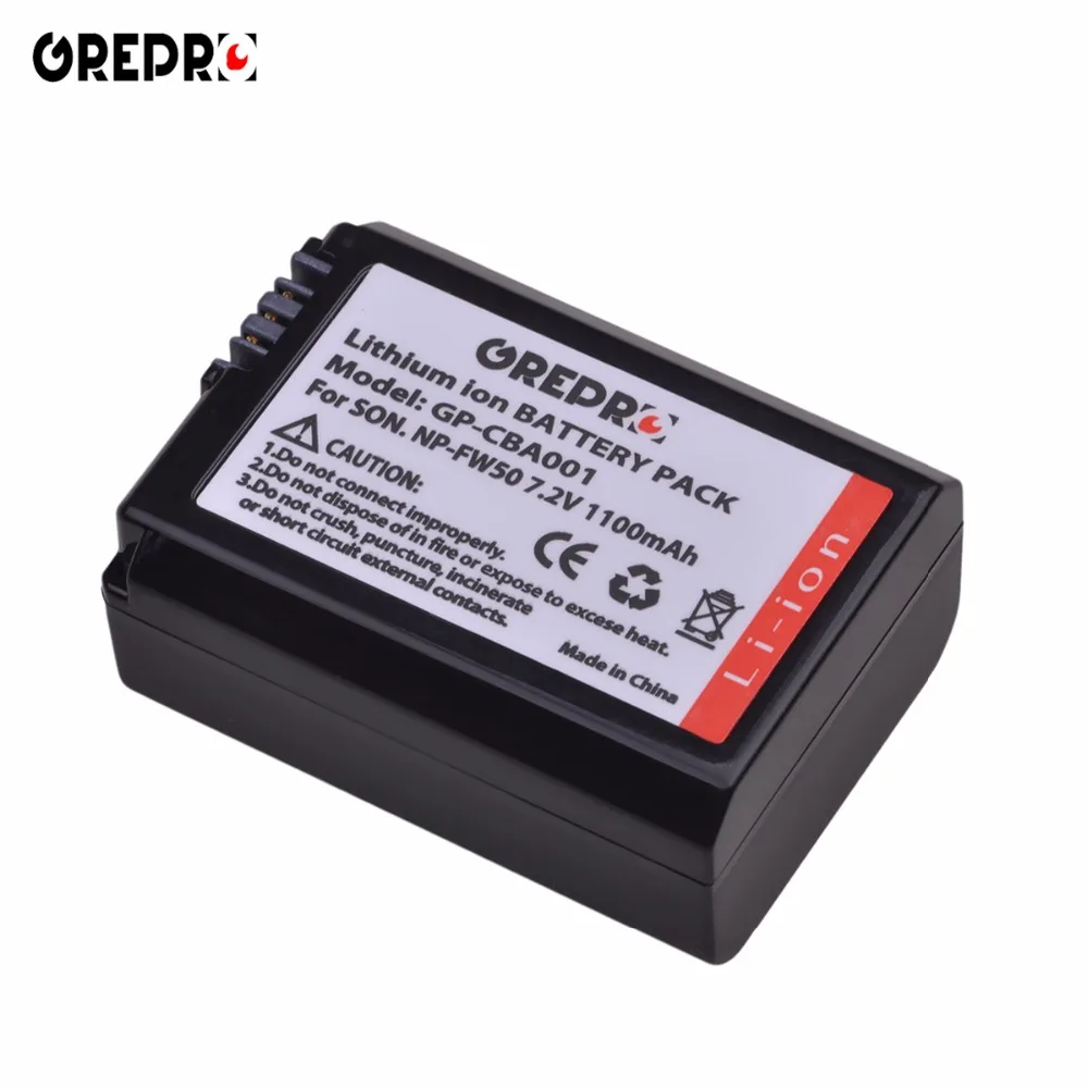 

GREPRO 1pcs NP-FW50 NPFW50 NP FW50 Battery for Sony Alpha a33,a35,a37,a55, SLT-A33,SLT-A35,SLT-A37,SLT-A37K,SLT-A37M,SLT-A55