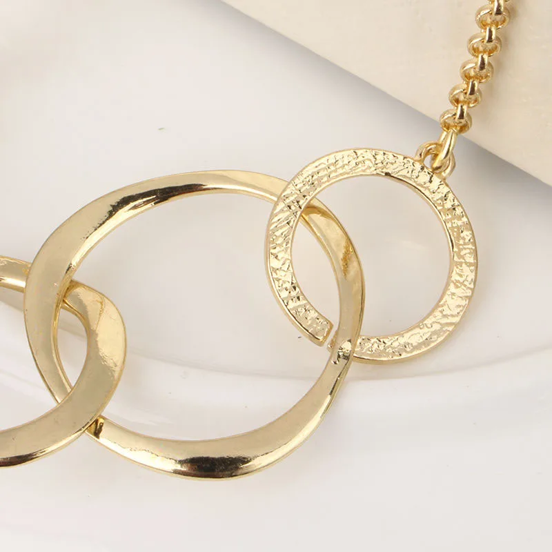 New Women Classical Large Round Circle Statement Pendant Necklace Bib Choker