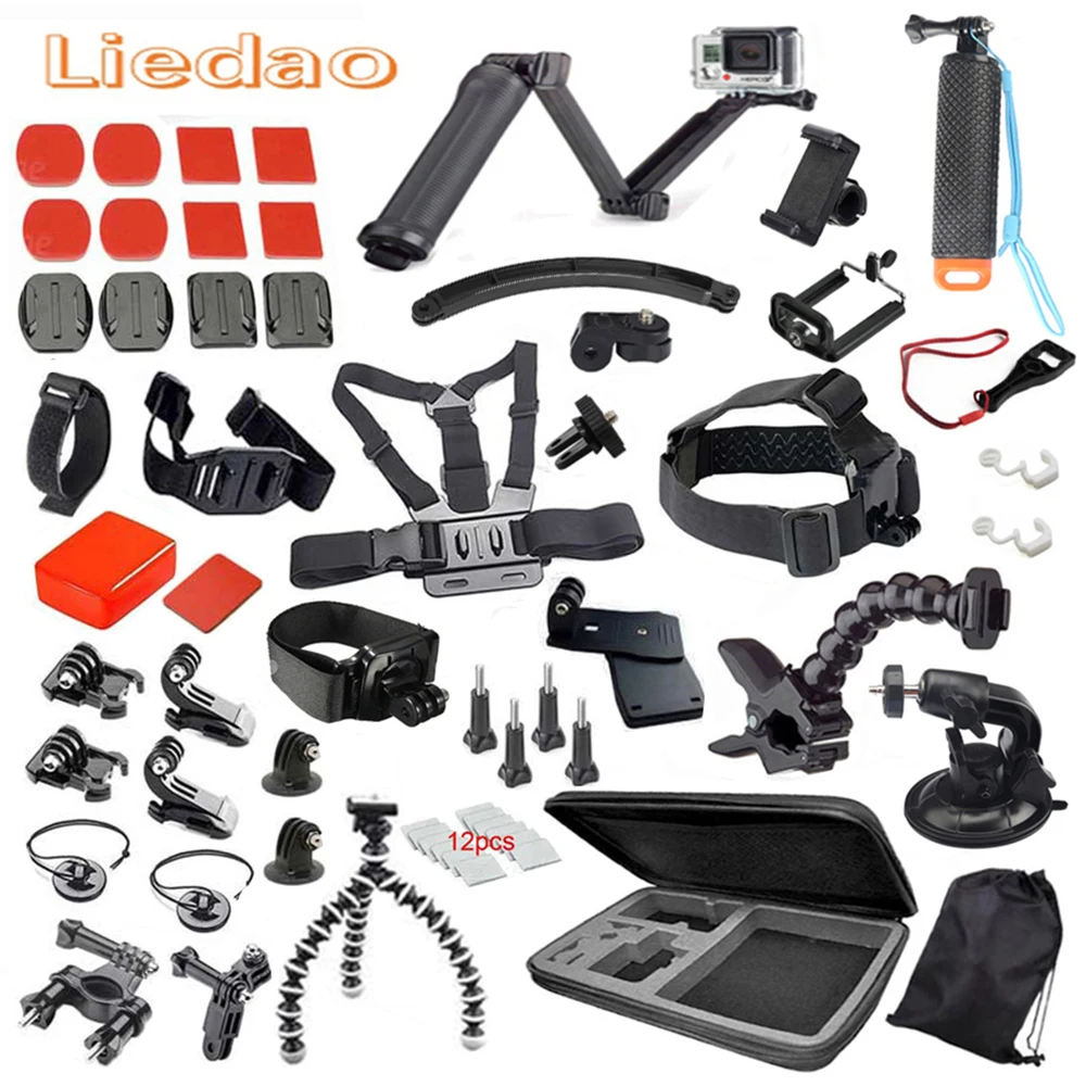 

New Liedao Sport Camera Gopro 3 4 5 6 Accessories set Outdoor riding diving skydiving skiing for SJCAM for Xiaoyi for eken