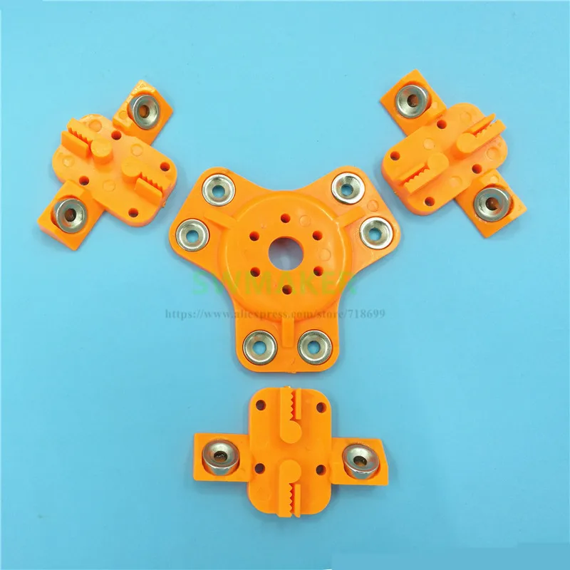 Оранжевый цвет Reprap Delta Kossel k800 пластиковые магнитные эффекторных+ каретки комплект для самостоятельного выбора между 3Dprinter