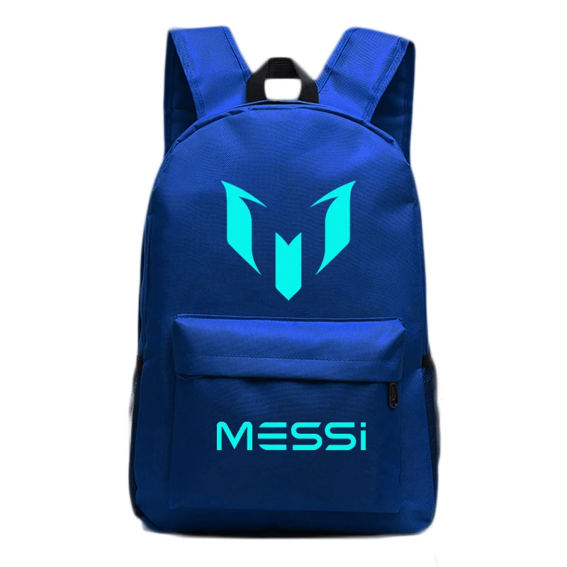 Рюкзак с логотипом Messi, светящийся в темноте, сумка для мужчин, мальчиков, Барселона, девочек, дорожная сумка для подростков, школьная Детская сумка, рюкзак Mochila Bolsas Escolar