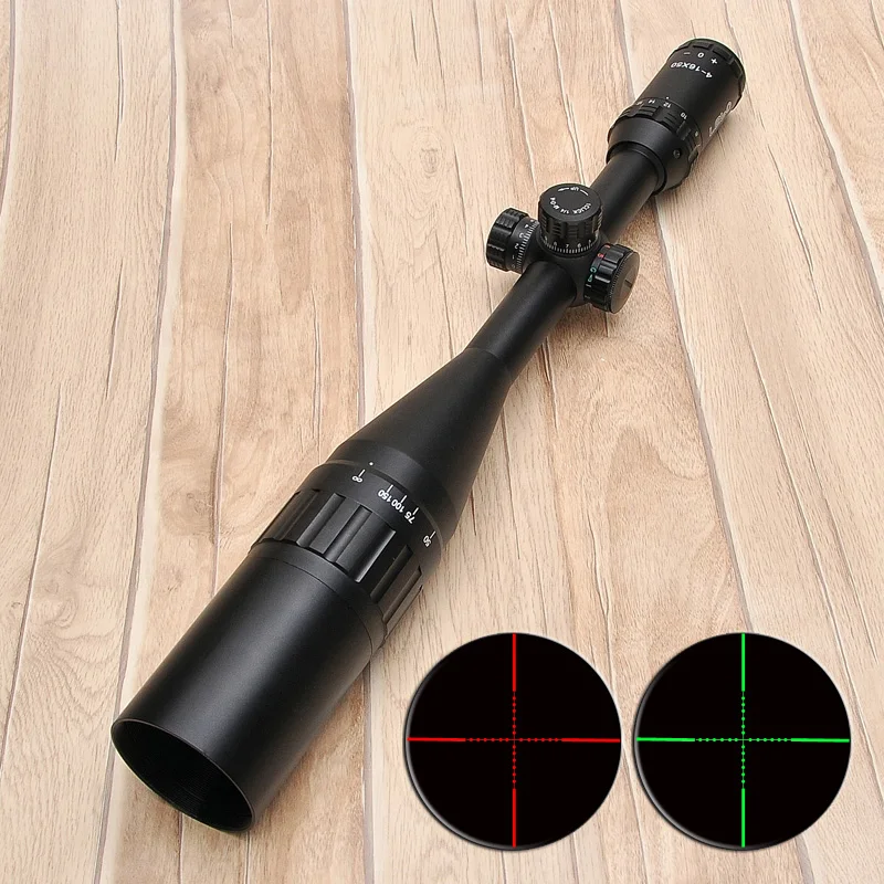 

LEBO 4-16X50 Optics Riflescope Fiber Optic Sight Red And Green Illumination Tactical Hunting Scope Sniper Gear DHL Free