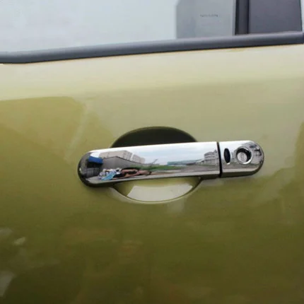 Chrome Car Door Handle Cover Trim with Smart Entry Buttons For Nissan Livina 2007 - 2013 March / Micra 2003-2009 | Автомобили и