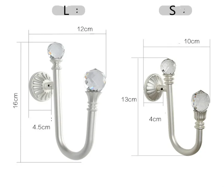 2 шт. Современный Простой настенный крючок для занавесок u-образный кристаллический крючок бутик творческий галстук задняя кисточка держатель занавески аксессуары