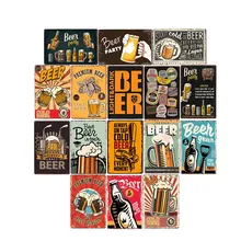 Винтаж пива металлический знак настенный табличка для бара паба пластина постер в стиле ретро 20x30 см