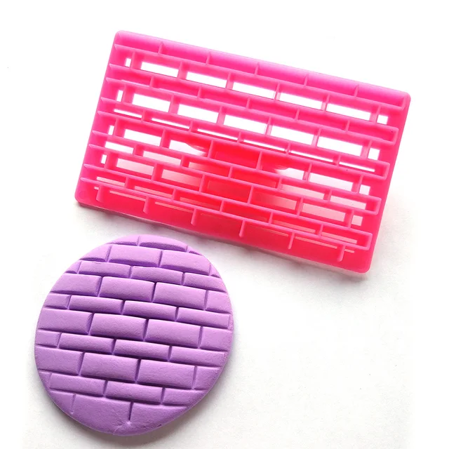 Mijiang Square Grid Texture Cupcake Press Embosser Mold Fondant Cookie