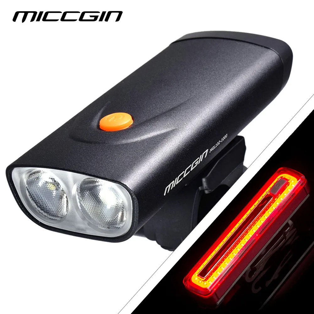 

MICCGIN Bicycle Headlight Ultra-Strong 800 Lumen Bike Front Handlebar Light And MG213 Waterproof COB LED Flash Rear Light