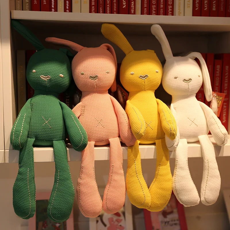 

1pcs new cartoon plush rabbit toy boy girl appease doll newborn comforting stuffed soft baby doll cute 5 colors suitable for 0M+