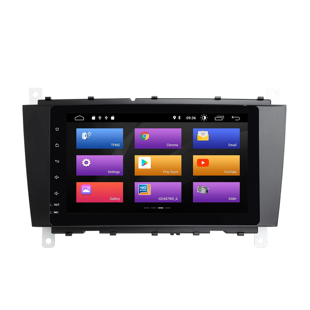 Best 2G Ram Quad Core Android 9.0 Car DVD Player For Mercedes Benz C-Class W203 CLC G Class W463  Radio GPS HDMI Multimedia Wifi OBD 1