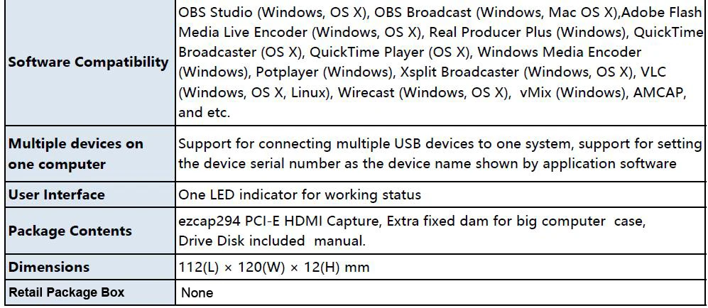 4K HDMI PCIE Карта видеозахвата HD PCI-E Запись видео передача через 1080p 60 игра встречи прямой трансляции потокового+ HDMI кабель