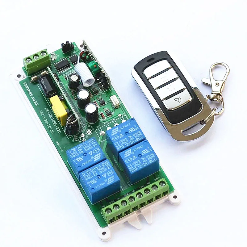 

AC 85v~250V 220V 240V 4CH RF Wireless Remote Control Switch System 1 transmitter& 1 receiver relay Receiver Smart Home Switch