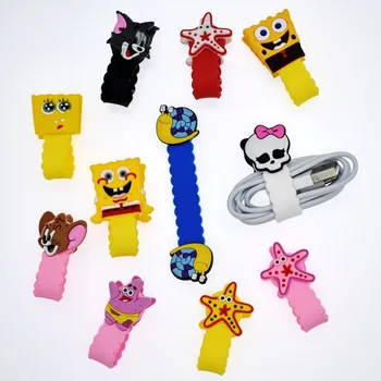 

50pcs/lot Headphone Earphone Cable Wire Organizer Cord Holder USB Charger Cable Winder For iphone samsung MP3