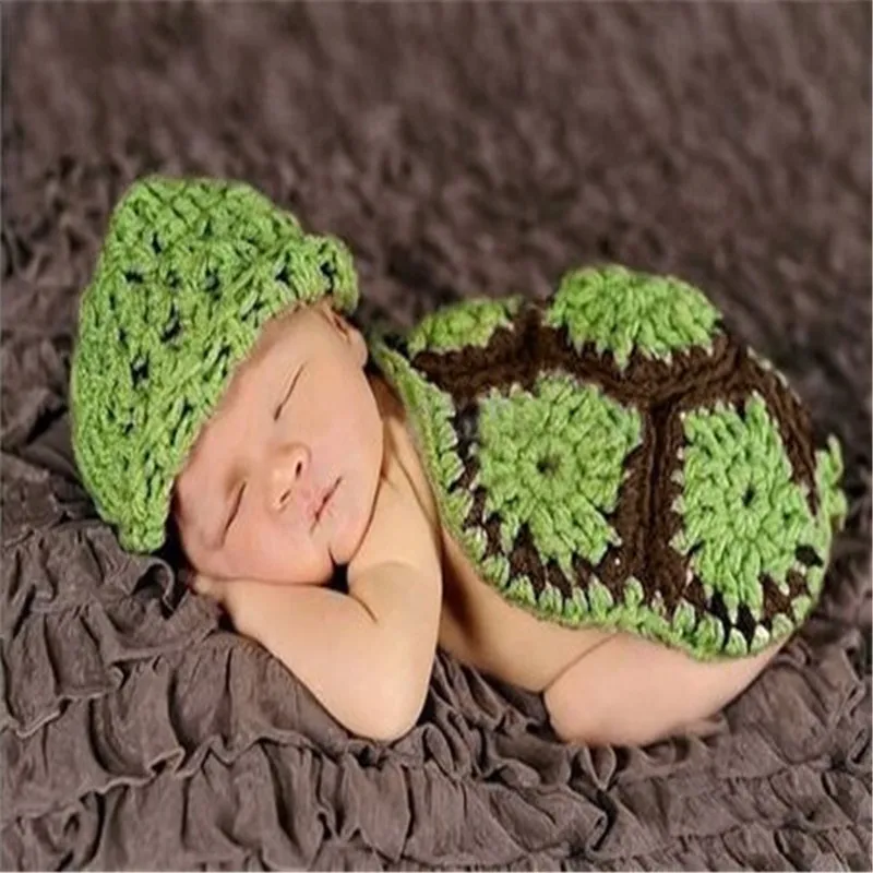 Baby-Newborn-photography-props-Turtle-Knit-Crochet-Clothes-Beanie-Hat-Outfit-Photo-Props-Baby-photography-baby(1)