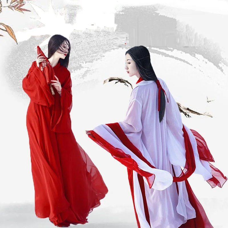 

Cosplay Costumes Set China Ancient Costume Han Dress Woman Red Color Dress+robe Costume Party Clothing Halloween Dress,SC11