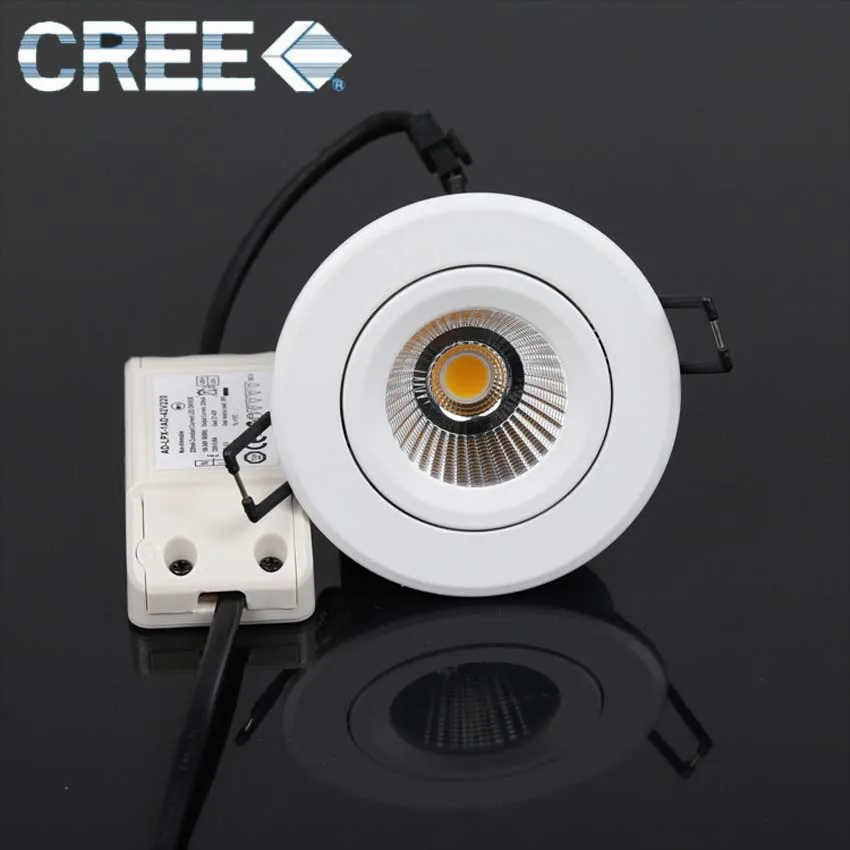 

Round LED Downlight 220V CREE COB 7W 9W 90Ra Dimmable LED Down Light Spot LED Lamp Recessed Ceiling Spot Lighting Fixture
