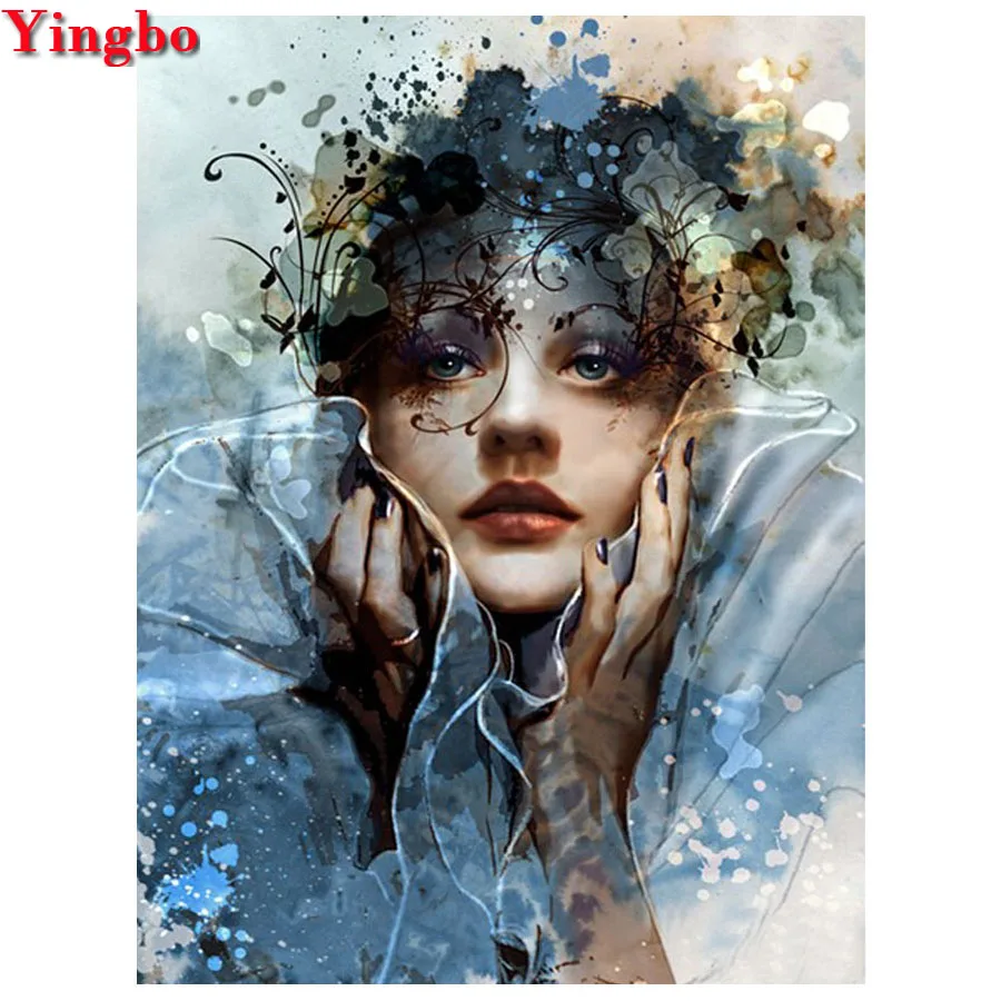 

DIY Diamond Painting Woman abstract pattern Diamond Embroidery Cross Stitch Full square round drill mosaic diamond picture decor