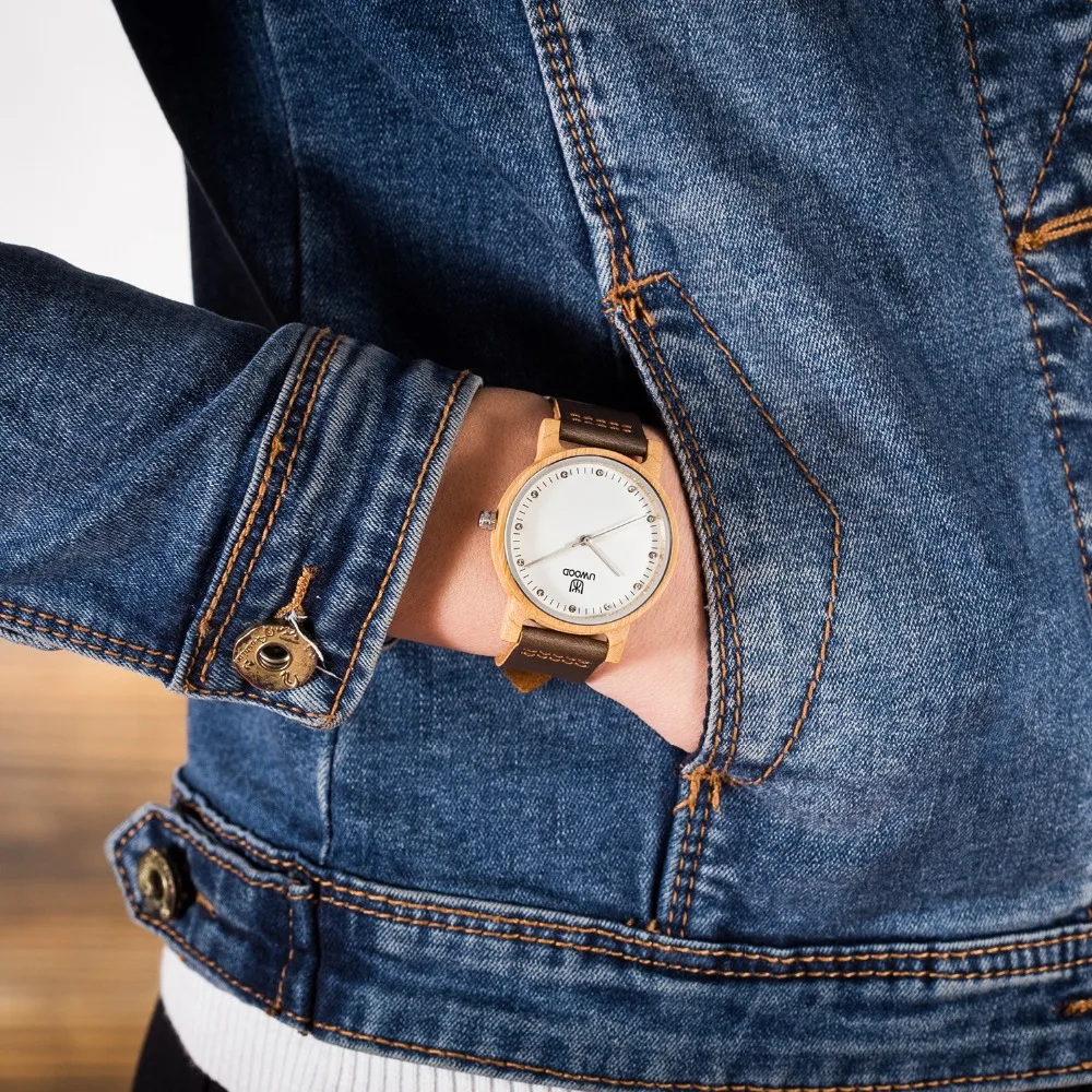 

Design Luxury Watches Women Bamboo Wood Watches Japan Quartz Wooden lady Wristwatches Genuine Leather Lover's Female Clock Gifts