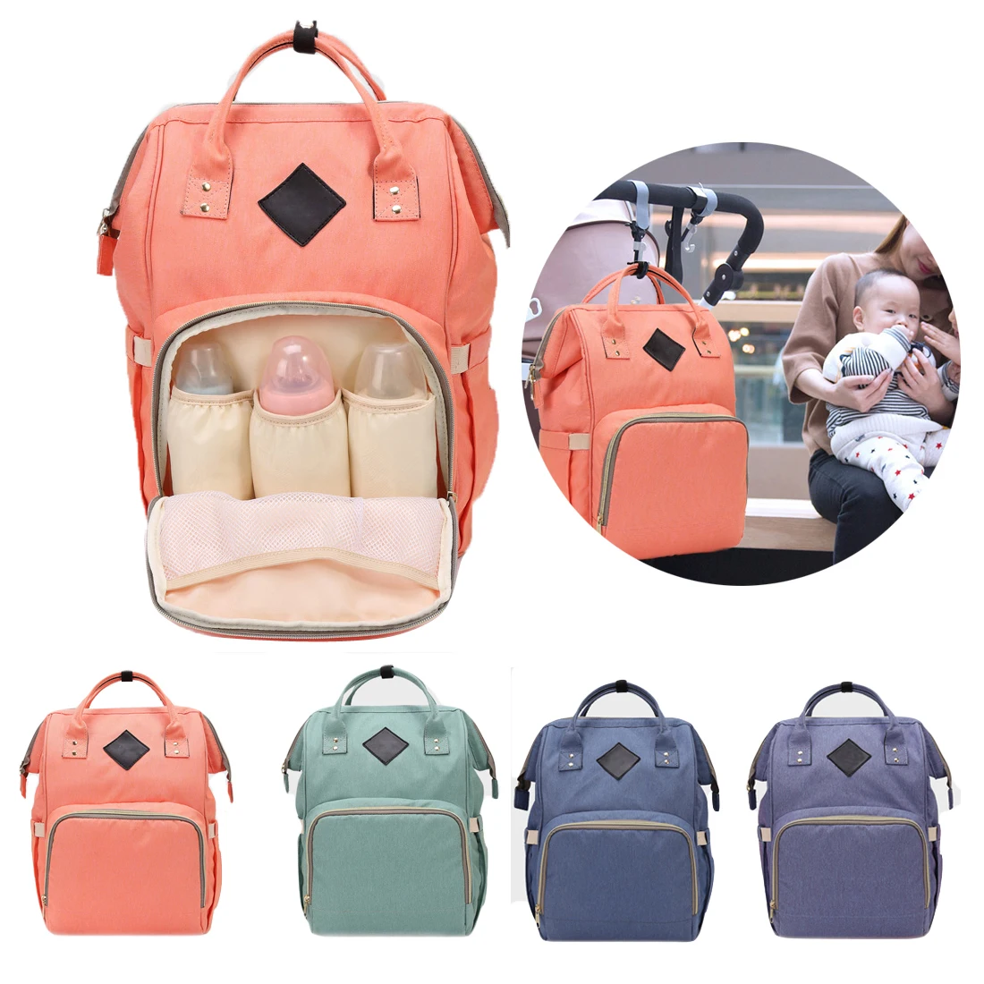 Fashion Mummy Outdoors Triping Bag Large Capacity Baby Bag Travel