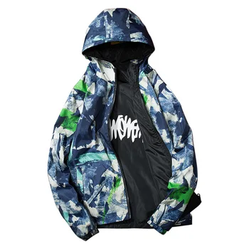

Tops Men Quality Brand Hip Hop Streetwear Jacket Coat Men's Camouflage Print Men Casual Tops Men Hoodie Multi Purpose Sweatshirt