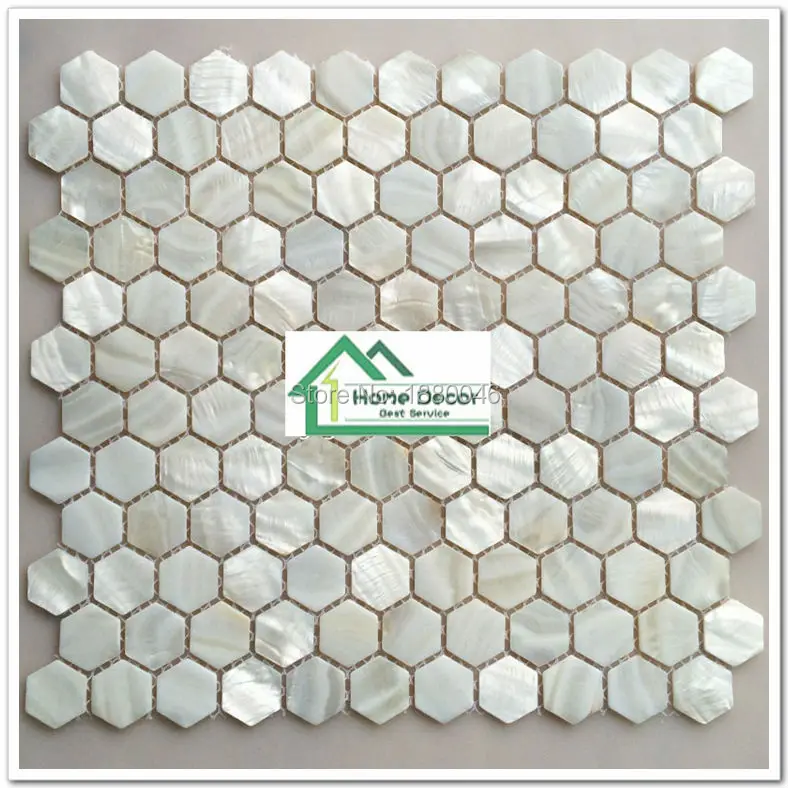 

High Quality white shell tile shell mosaic tile natural luster mother of pearl tile backsplash shell tiles kitchen backsplash