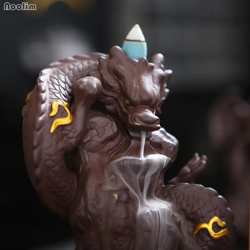 Горелка для благовоний Backflow Dragon подставка из фиолетовой глины