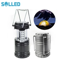 SOLLED Портативный Батарея питание супер яркий 30-LEDs складной Открытый Отдых Фонари свет лампы