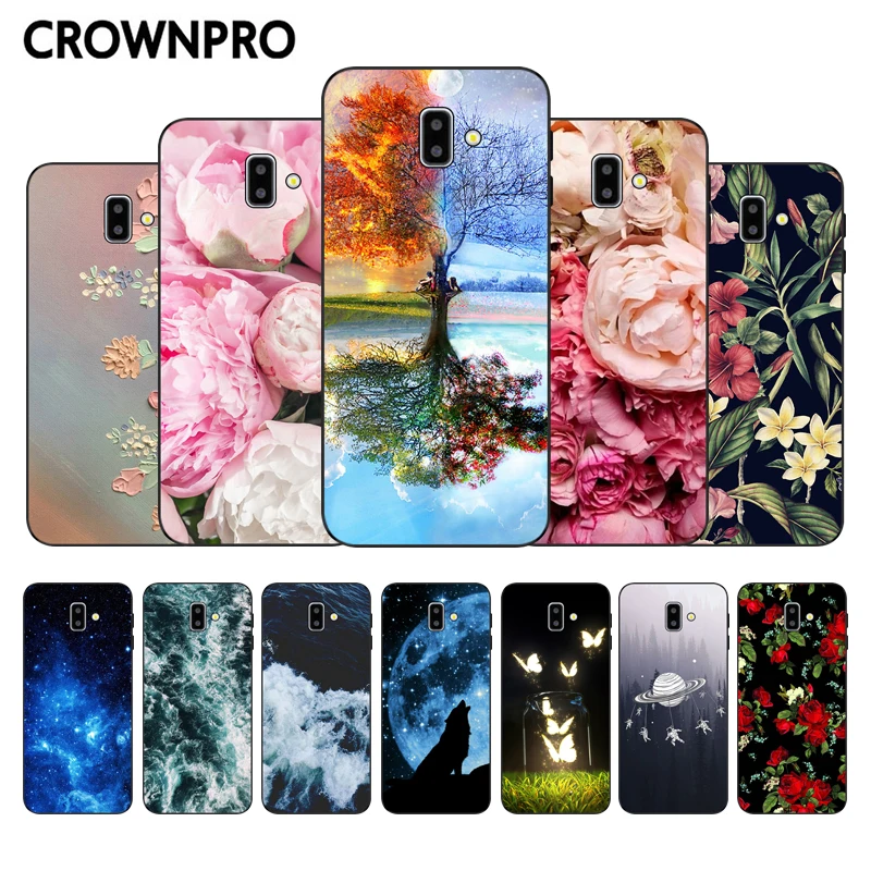 

CROWNPRO Coque J6 Plus 2018 Case Silicone For Samsung J610 J610F 2018 Case Black For Capa Samsung Galaxy J6Plus J6 Plus 2018 TPU