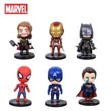 Disney Marvel Avengers Infinity War Captain America Thor Spiderman Q Version Action Figure Anime Collection Figurine Toy model halloween toy gift marvel avengers action figure collection 27cm pa captain america model doll movable decorations