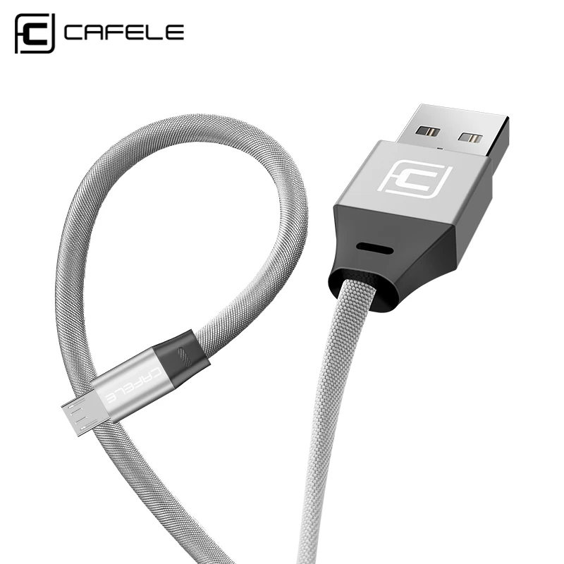 CAFELE Кабель Micro-Usb для samsung huawei Xiaomi Android телефоны ткань Вязание Usb зарядный кабель для передачи данных 5V 2.1A