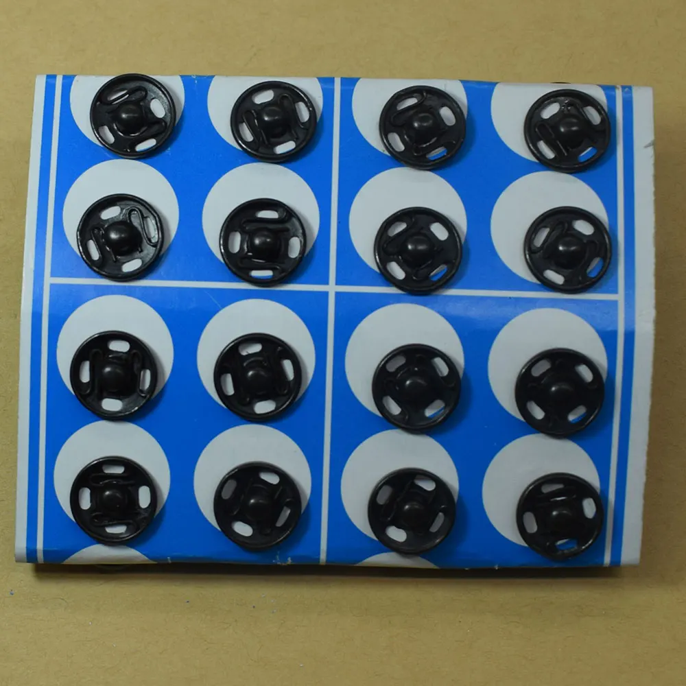 

50 Pairs/set Black Silver Metal Snap Buttons Fasteners Press Button Stainless Steel Stud Sewing Accessories Buttons Scrapbooking