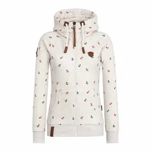 Plus size S-5XL Hooded Sweatshirts women Autumn Winter Flocking Thicken Print Jackets Tracksuits Zipper Female Casual Sportswear