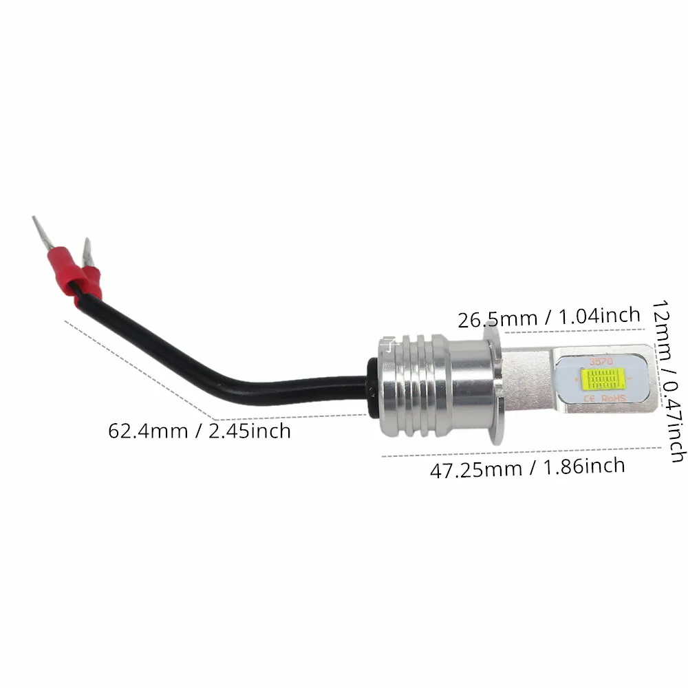 Conduziu a Lâmpada de Luz de Nevoeiro do Carro do Caminhão do Automóvel Conduz a Lâmpada de Luz Wljh Veículo V-24 v Nenhum Erro Canbus h3 do Automóvel Nevoeiro Que Running Diurna 2x dc 12 7 Cheap Farol nebl. carro