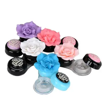 

Flower Cute Lovely contact lens case box Travel Portable Contact Lenses Container Holder Box 2U0209