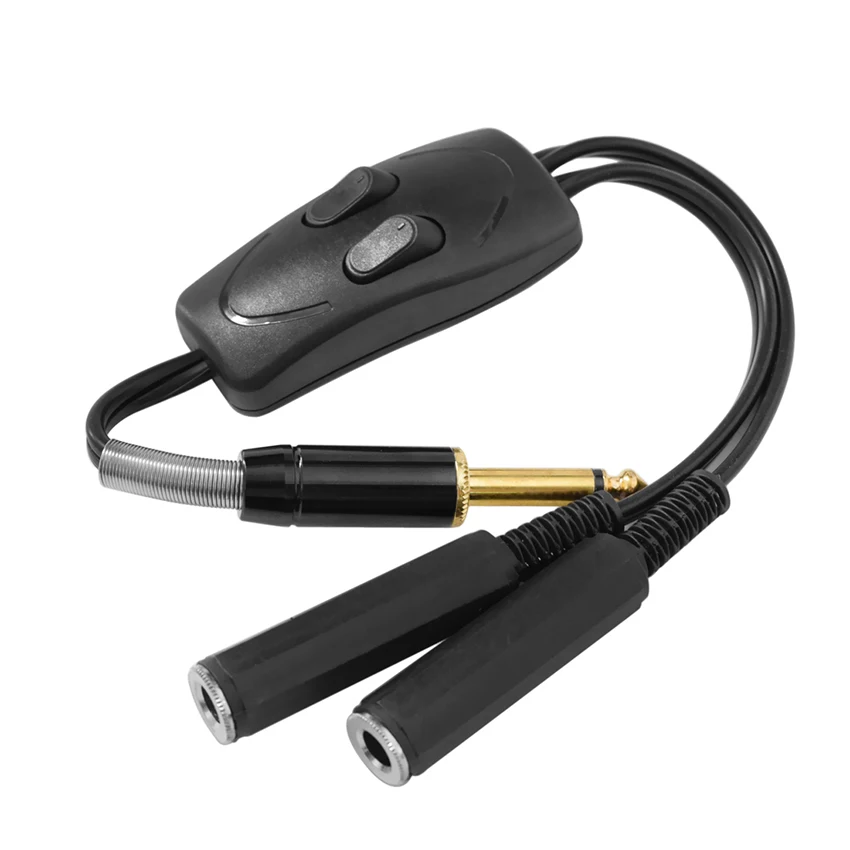

Tattoo Clip Cord Double Interface Adapter Conversion Cable with Double Control Switch Connect Tattoo Machine Gun Power Supply
