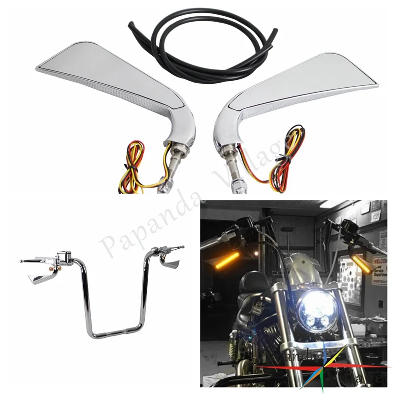 Buy Papanda Aluminum Chrome Motorcycle Amber LED