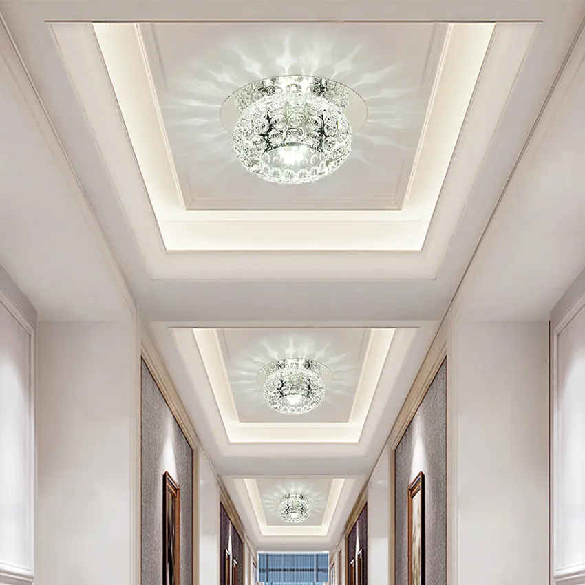 Современный простой Хрустальный потолочный светильник для спальни, гостиной, декоративный светильник, потолочный светильник 3 Вт, 5 Вт, светодиодный, AC110V, 220 В, BL95