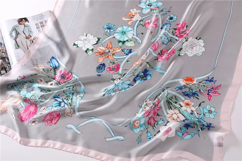 2019 элегантный для женщин шарф печати Мягкие Длинные размеры шелковые шали и палантины леди пашмины Бандана Шарф Платки пляжные палантины