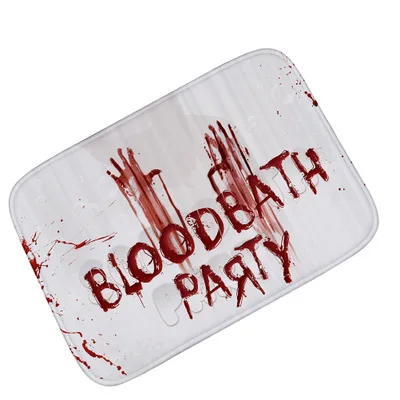 

Halloween Novelty Door Blood Carpet Bathroom Water Absorption non-slip Rug Horror Terror Carpet Doormat Halloween Decoration